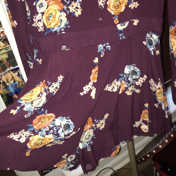 Purple floral romper - Picture 4 of 6